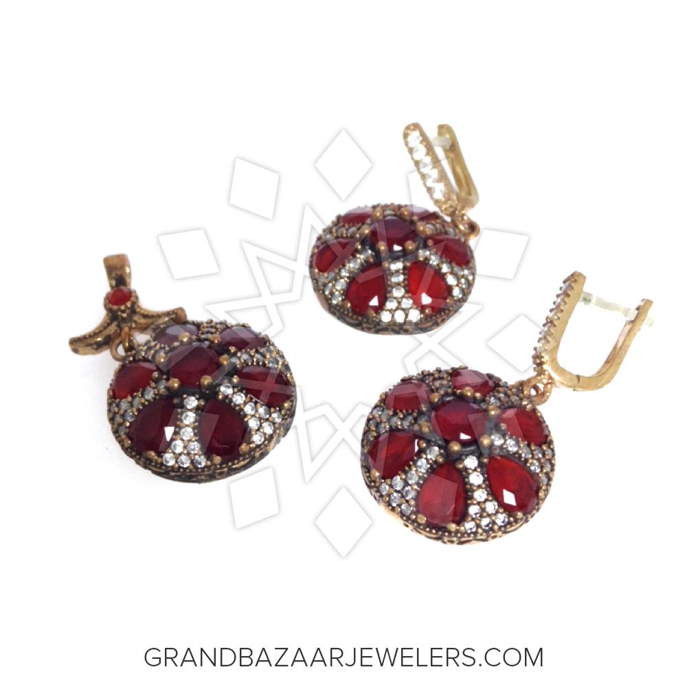 Ottoman Floral Design Jewelry Sets GBJ245ST2521