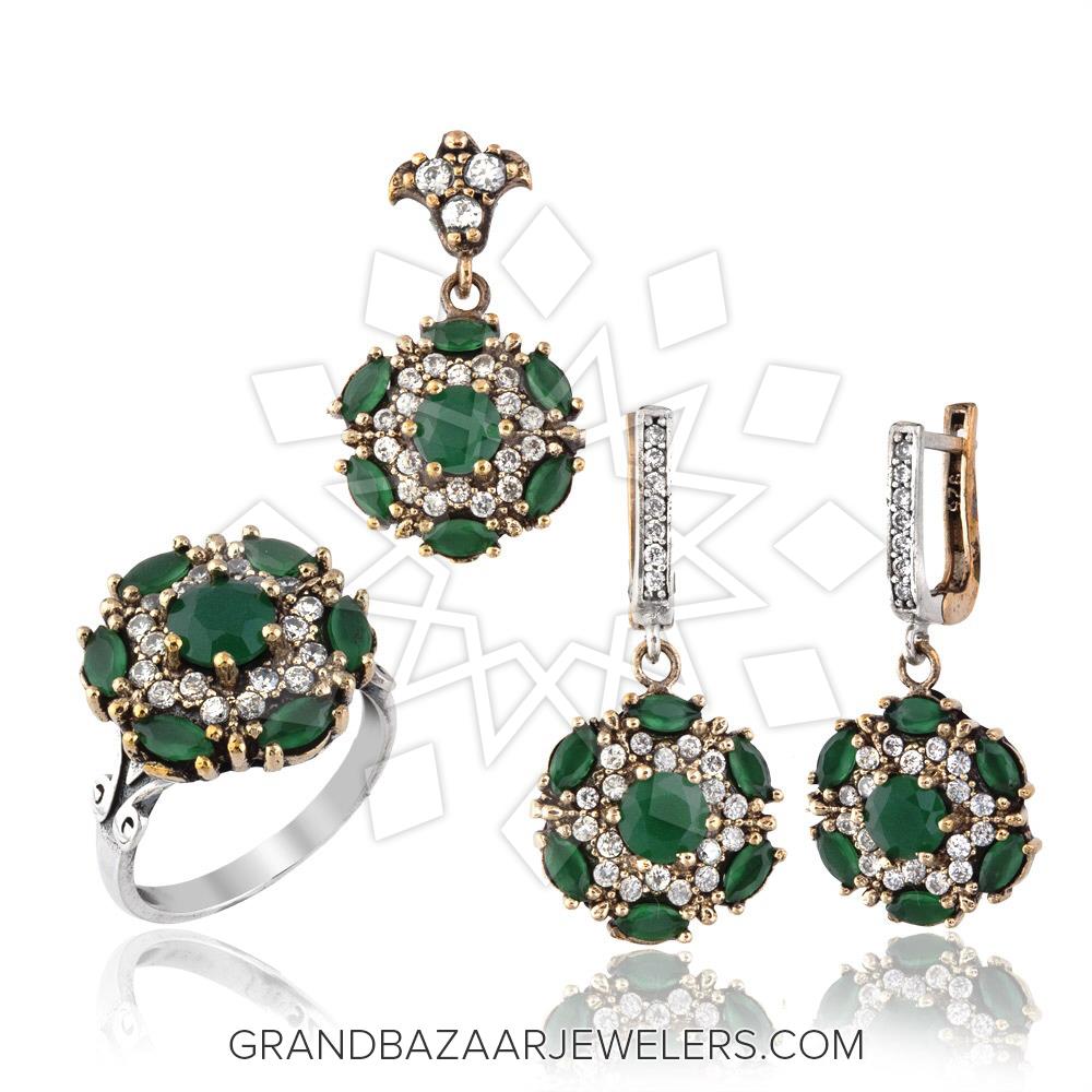Ottoman Floral Design Jewelry Sets GBJ245ST1165