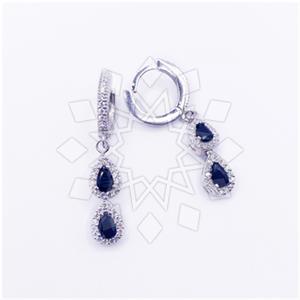 925 Sterling Silver Double Drop Earrings