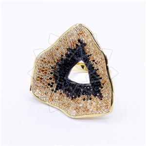 925 Sterling Silver Geometric Cocktail Rings