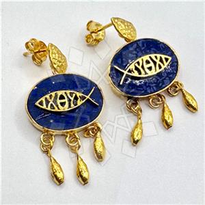 925 Sterling Silver Evil Eye Dangle Earrings