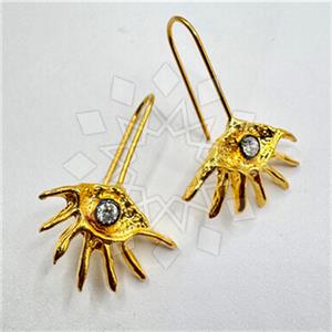 925 Sterling Silver Evil Eye Dangle Earrings