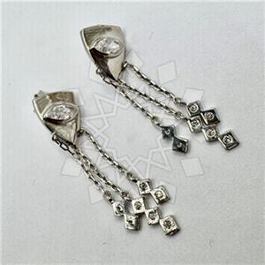 925 Sterling Silver Evil Eye Dangle Earrings