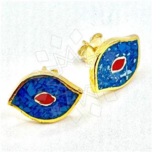 925 Sterling Silver Evil Eye Stud Earrings