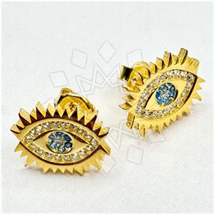 925 Sterling Silver Evil Eye Stud Earrings
