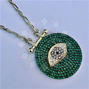 925 Sterling Silver Evil Eye Pendant Necklace