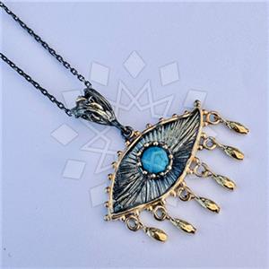 925 Sterling Silver Evil Eye Pendant Necklace