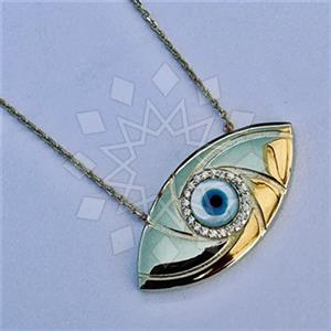 925 Sterling Silver Evil Eye Pendant Necklace