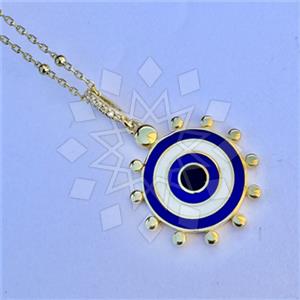 925 Sterling Silver Evil Eye Pendant Necklace