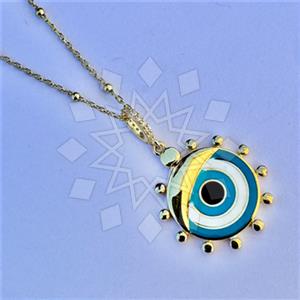 925 Sterling Silver Evil Eye Pendant Necklace