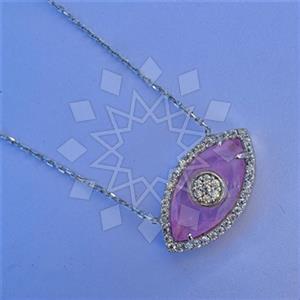 925 Sterling Silver Evil Eye Pendant Necklace