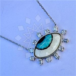 925 Sterling Silver Evil Eye Pendant Necklace