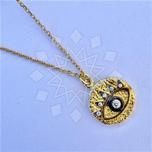 925 Sterling Silver Evil Eye Pendant Necklace