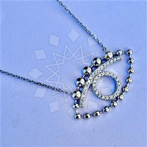 925 Sterling Silver Evil Eye Pendant Necklace