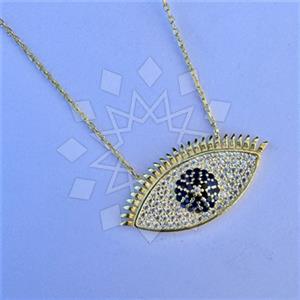 925 Sterling Silver Evil Eye Pendant Necklace