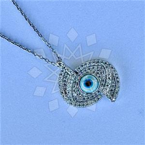 925 Sterling Silver Evil Eye Pendant Necklace