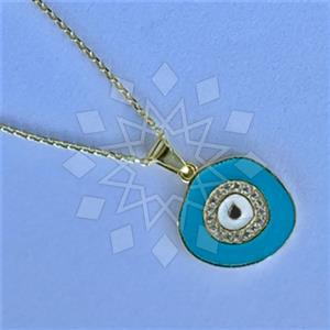 925 Sterling Silver Evil Eye Pendant Necklace