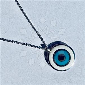 925 Sterling Silver Evil Eye Pendant Necklace