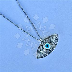 925 Sterling Silver Evil Eye Pendant Necklace