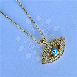 925 Sterling Silver Evil Eye Pendant Necklace