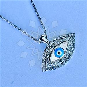 925 Sterling Silver Evil Eye Pendant Necklace
