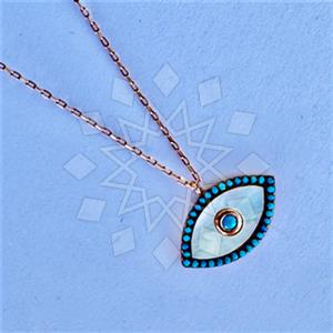 925 Sterling Silver Evil Eye Pendant Necklace