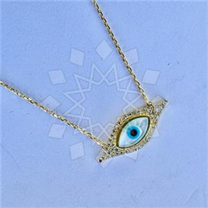 925 Sterling Silver Evil Eye Pendant Necklace