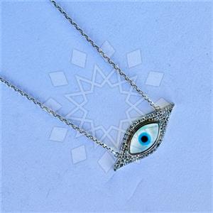 925 Sterling Silver Evil Eye Pendant Necklace