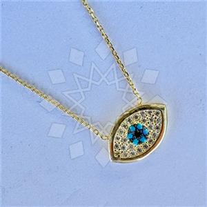 925 Sterling Silver Evil Eye Pendant Necklace