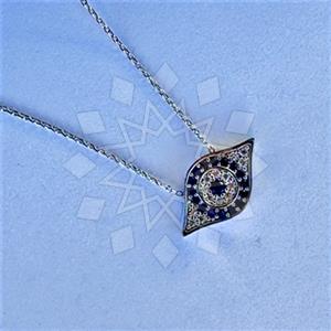925 Sterling Silver Evil Eye Pendant Necklace