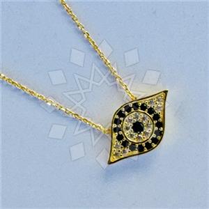 925 Sterling Silver Evil Eye Pendant Necklace