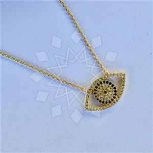 925 Sterling Silver Evil Eye Pendant Necklace