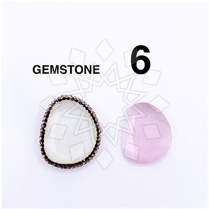 925 Sterling Silver Gem and Crystals Gemstone Ring