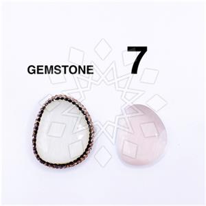 925 Sterling Silver Gem and Crystals Gemstone Ring