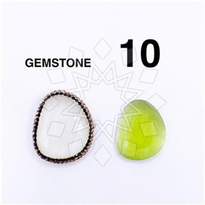 925 Sterling Silver Gem and Crystals Gemstone Ring