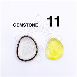 925 Sterling Silver Gem and Crystals Gemstone Ring