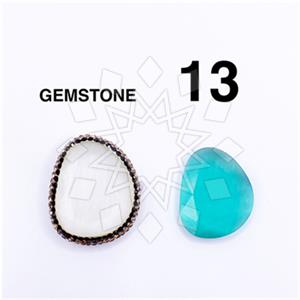 925 Sterling Silver Gem and Crystals Gemstone Ring