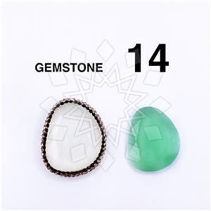 925 Sterling Silver Gem and Crystals Gemstone Ring