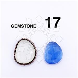 925 Sterling Silver Gem and Crystals Gemstone Ring