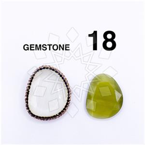 925 Sterling Silver Gem and Crystals Gemstone Ring