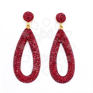 925 Sterling Silver Gem and Crystals Dangle Earrings