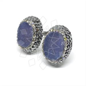 925 Sterling Silver Gem and Crystals Double Gemstone Rings