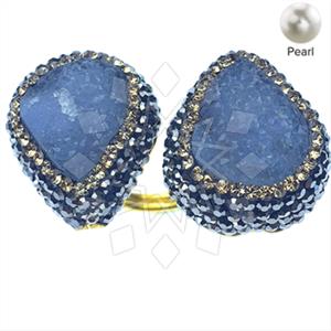 925 Sterling Silver Gem and Crystals Double Gemstone Rings