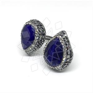 925 Sterling Silver Gem and Crystals Double Gemstone Rings