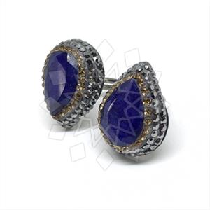 925 Sterling Silver Gem and Crystals Double Gemstone Rings