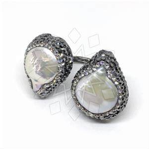 925 Sterling Silver Gem and Crystals Double Gemstone Rings