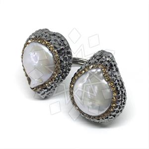 925 Sterling Silver Gem and Crystals Double Gemstone Rings