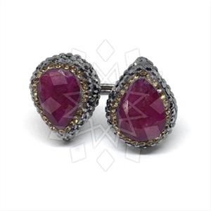 925 Sterling Silver Gem and Crystals Double Gemstone Rings