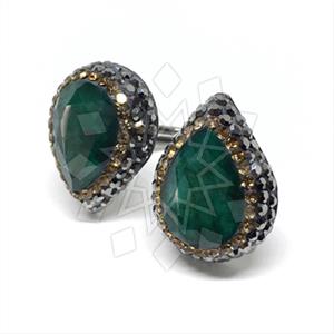 925 Sterling Silver Gem and Crystals Double Gemstone Rings