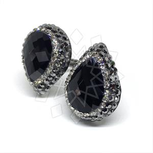 925 Sterling Silver Gem and Crystals Double Gemstone Rings